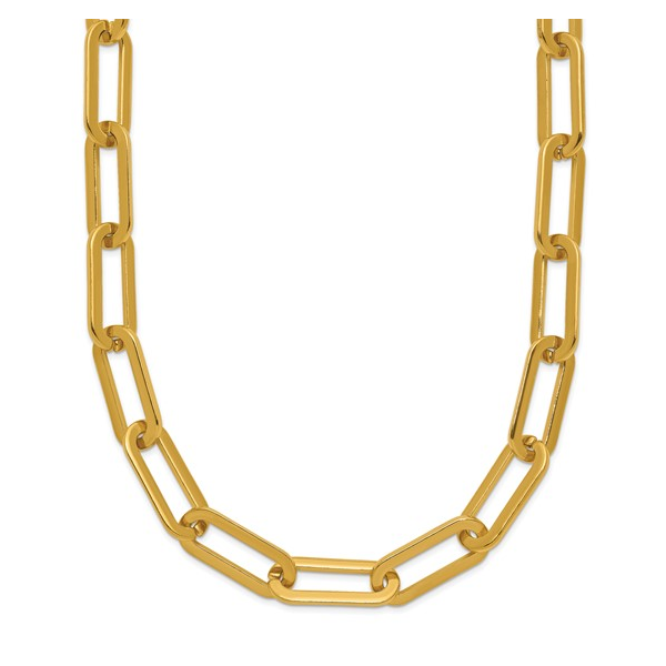 Gold Plated Paperclip Necklace Vandenbergs Fine Jewellery Winnipeg, MB