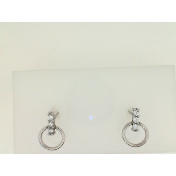 CZ Hoop Drop Studs Vandenbergs Fine Jewellery Winnipeg, MB