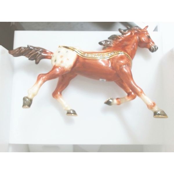 "Appaloosa Horse" Crystal Trinket Box Vandenbergs Fine Jewellery Winnipeg, MB