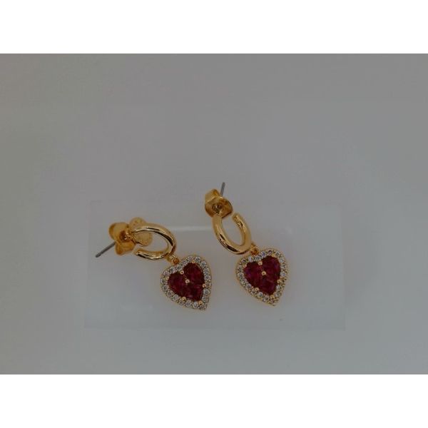 Pink CZ Heart Earrings Vandenbergs Fine Jewellery Winnipeg, MB