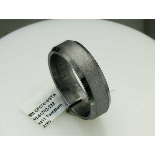 Grey Tantalum Brushed Wedding Band Vandenbergs Fine Jewellery Winnipeg, MB