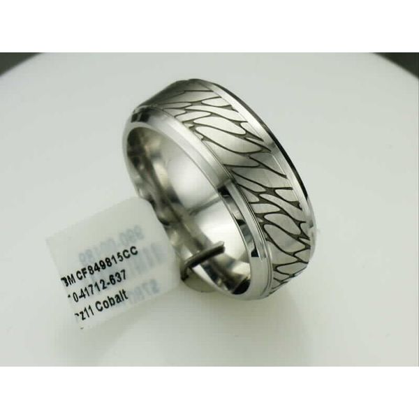 White Cobalt Pebble Wedding Band Vandenbergs Fine Jewellery Winnipeg, MB