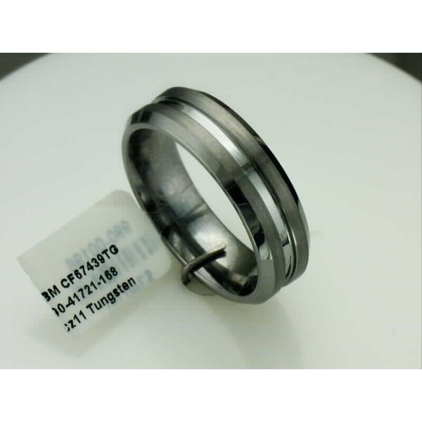 Beveled Edge Tungsten Wedding Band Vandenbergs Fine Jewellery Winnipeg, MB