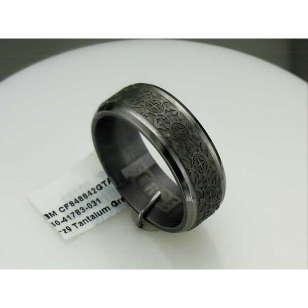 Grey Tantalum Pattern Band Vandenbergs Fine Jewellery Winnipeg, MB