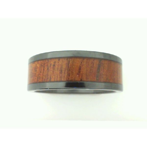 Black Ceramic Koa Wood Band Vandenbergs Fine Jewellery Winnipeg, MB