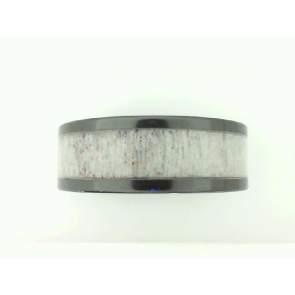 Black Ceramic Antler Inlay Band Vandenbergs Fine Jewellery Winnipeg, MB
