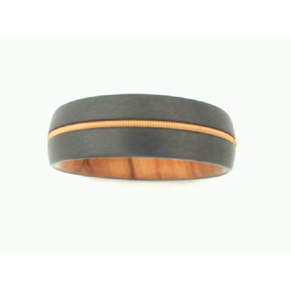 Black Zirconium & Wood Band Vandenbergs Fine Jewellery Winnipeg, MB
