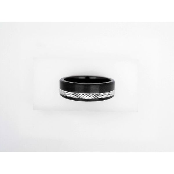 Black Ceramic & White Gold Band Vandenbergs Fine Jewellery Winnipeg, MB