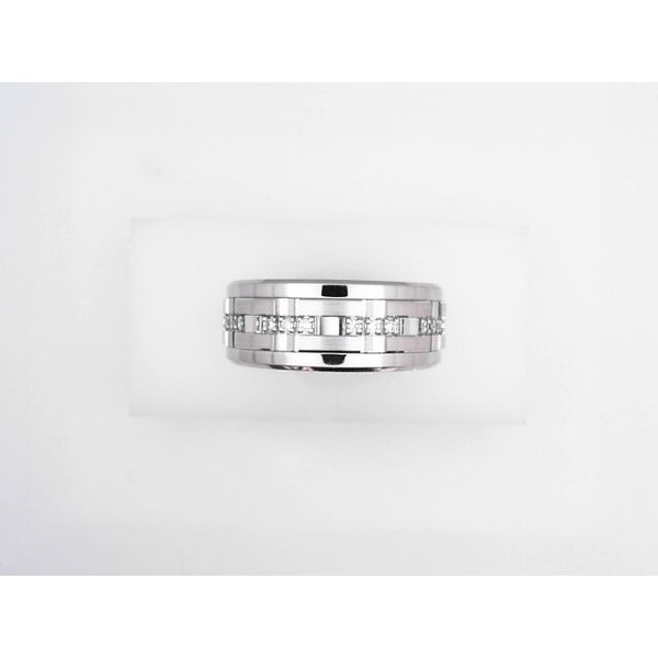 Cobalt & 10K White Gold Diamond Band Vandenbergs Fine Jewellery Winnipeg, MB