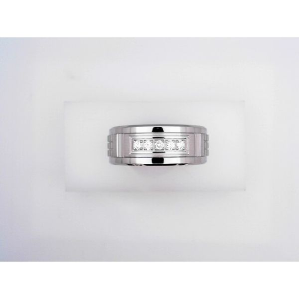 Cobalt & 10K White Gold Diamond Band Vandenbergs Fine Jewellery Winnipeg, MB