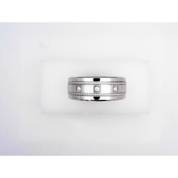 Cobalt & 10K White Gold Diamond Band Vandenbergs Fine Jewellery Winnipeg, MB