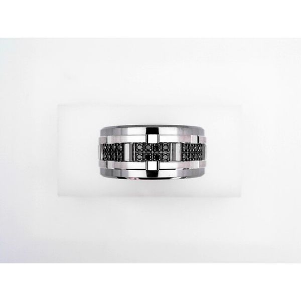 Tungsten & 10K Gold Black Diamond Band Vandenbergs Fine Jewellery Winnipeg, MB