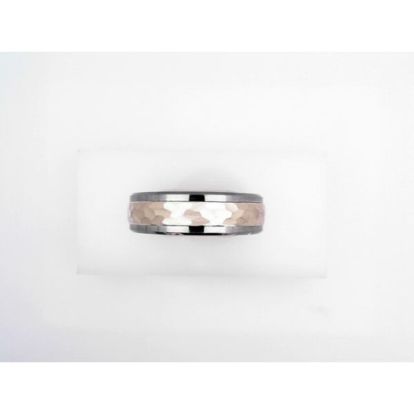 Tungsten & 10K Gold Hammered Band Vandenbergs Fine Jewellery Winnipeg, MB