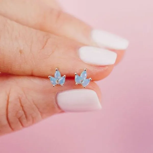 SS Earrings with Stones Image 3 Van Horn Jewelers Owego, NY