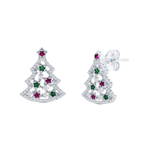 SS Earrings with Stones Van Horn Jewelers Owego, NY