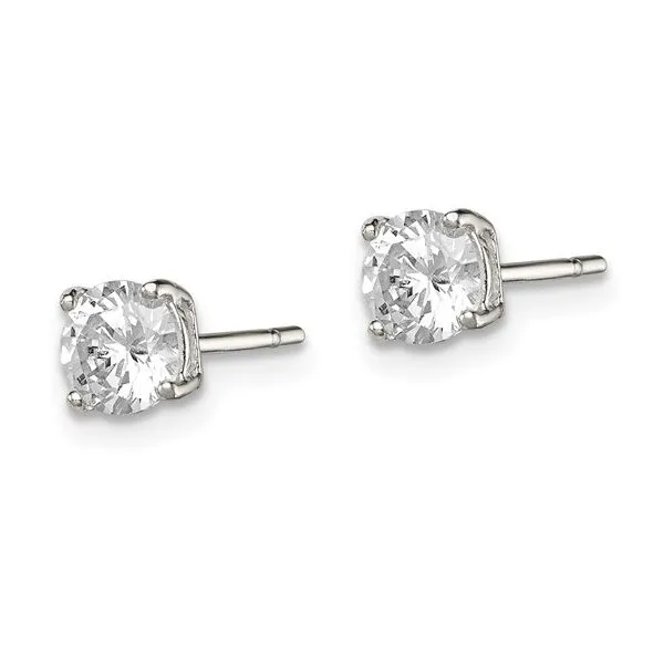 SS Earrings with Stones Image 2 Van Horn Jewelers Owego, NY