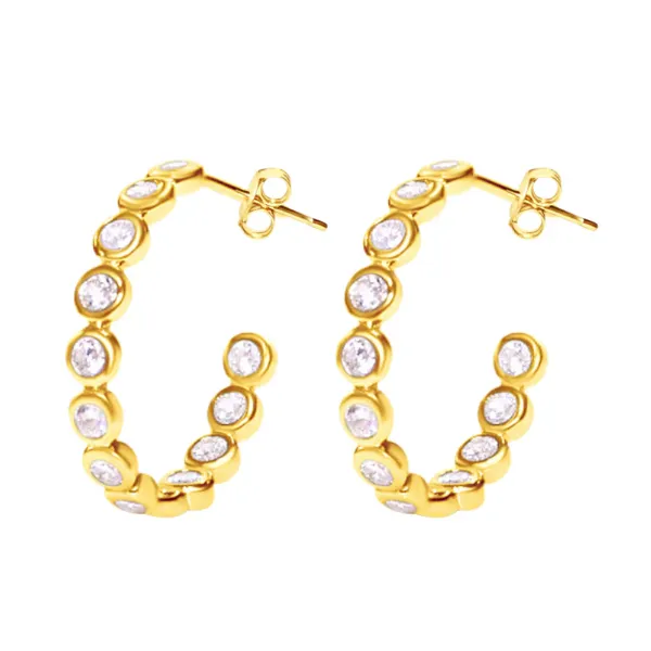 SS Earrings with Stones Van Horn Jewelers Owego, NY
