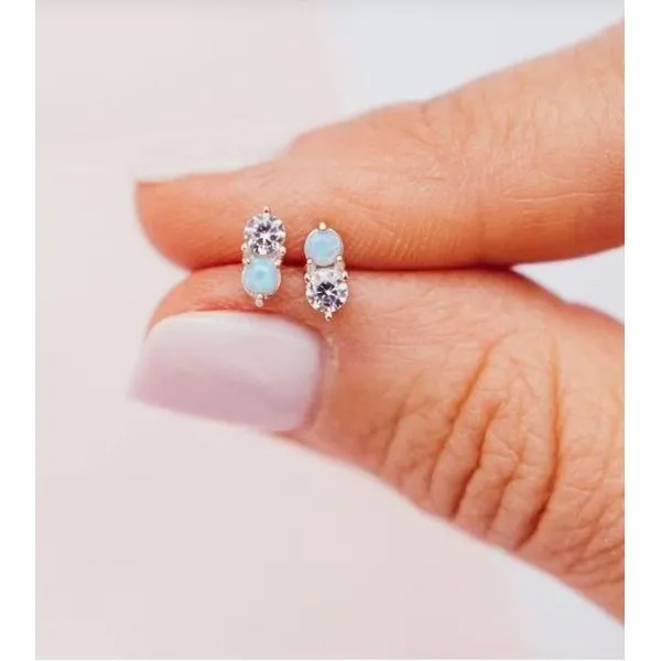 SS Earrings with Stones Van Horn Jewelers Owego, NY