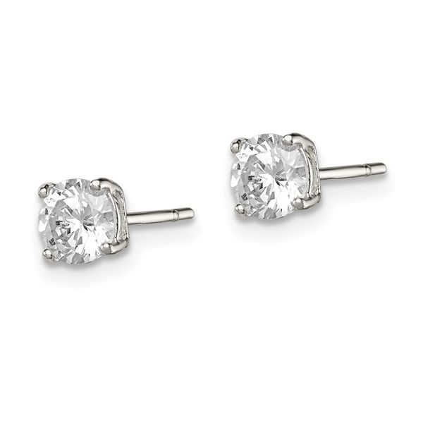 SS Earrings with Stones Image 2 Van Horn Jewelers Owego, NY