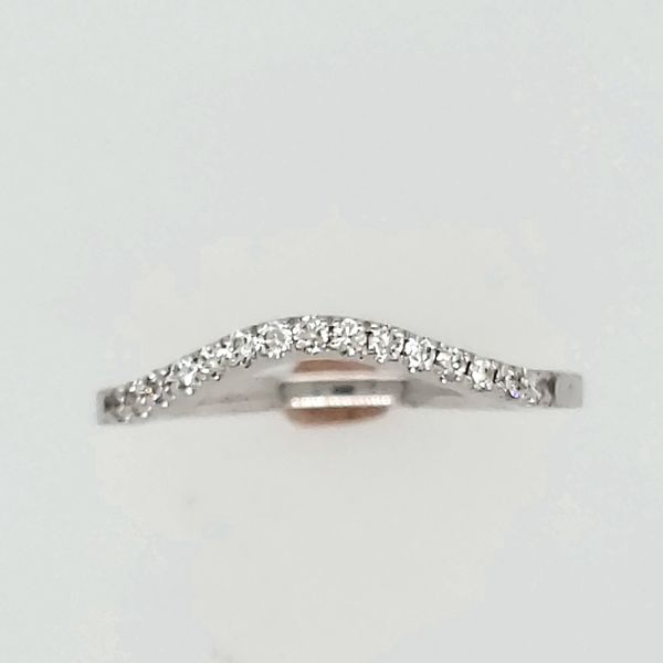 DIAMOND RING | DIAMOND ANNIVERSARY BAND | 14 KARAT WHITE GOLD | CURVED DIAMOND BAND Van Scoy Jewelers Wyomissing, PA