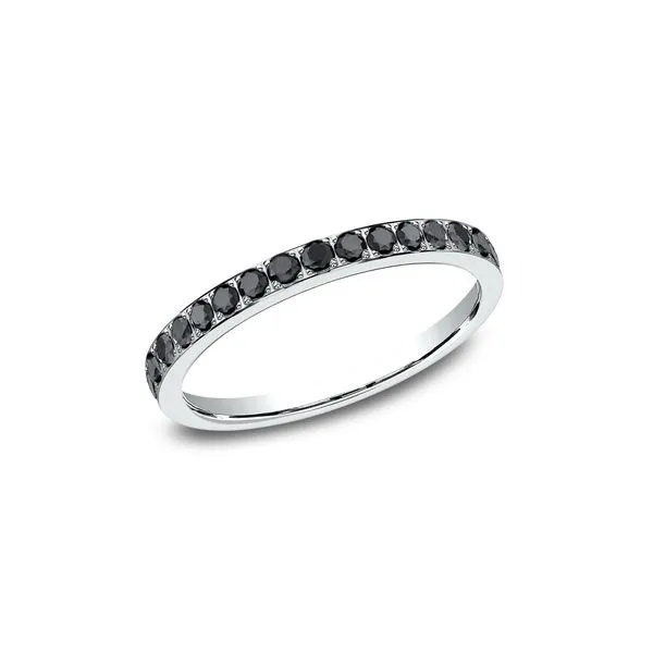Stylish 14K White Gold Pave Set Diamond Band with 16 Round Brilliant Cut Black Diamonds, 0.32 CTW/ VanScoy Jewelers of Wyomissing similar item image