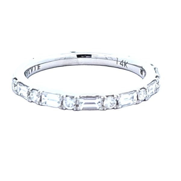Classic Baguette Wedding Band | 14K White Gold, Size 5.25, 0.47 Carat/ VanScoy Jewelers of Wyomissing Van Scoy Jewelers Wyomissing, PA