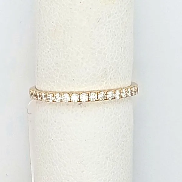 14 Karat Yellow Gold Diamond Wedding Band | 18 Round Diam...
