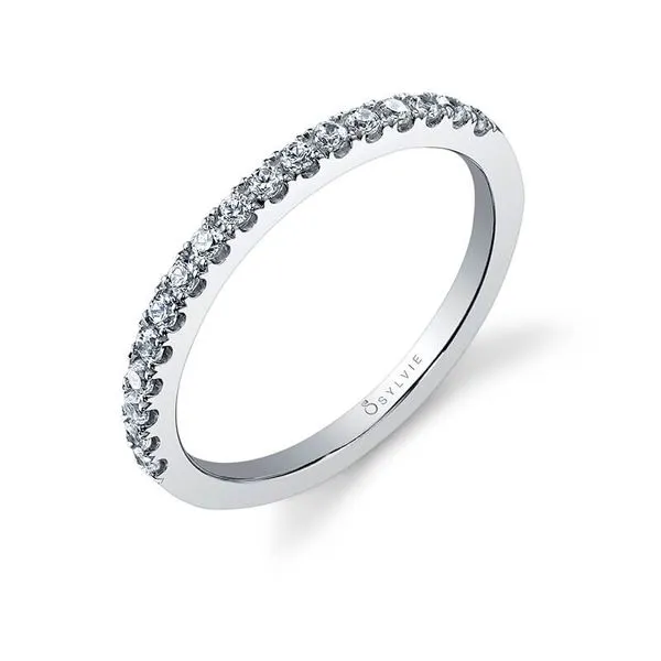 SYLVIE 14 Karat White Gold Diamond Band - 0.29 Carat Tota...