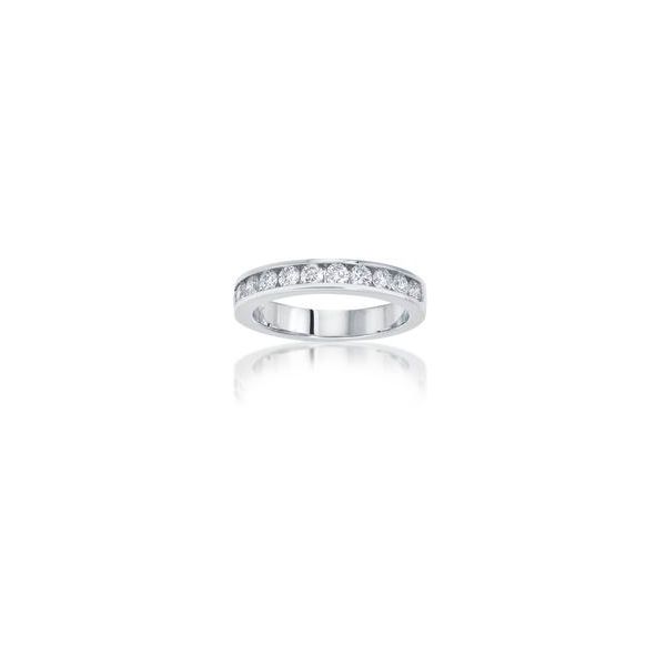 Sparkling Elegance: 14K White Gold Diamond Wedding Band with 11 Channel Set Diamonds, 1/2 CTW/ VanScoy Jewelers of Wyomissing Van Scoy Jewelers Wyomissing, PA