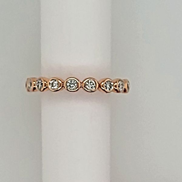 DIAMOND RING | DIAMOND ANNIVERSARY BAND | 14 KARAT ROSE GOLD Van Scoy Jewelers Wyomissing, PA