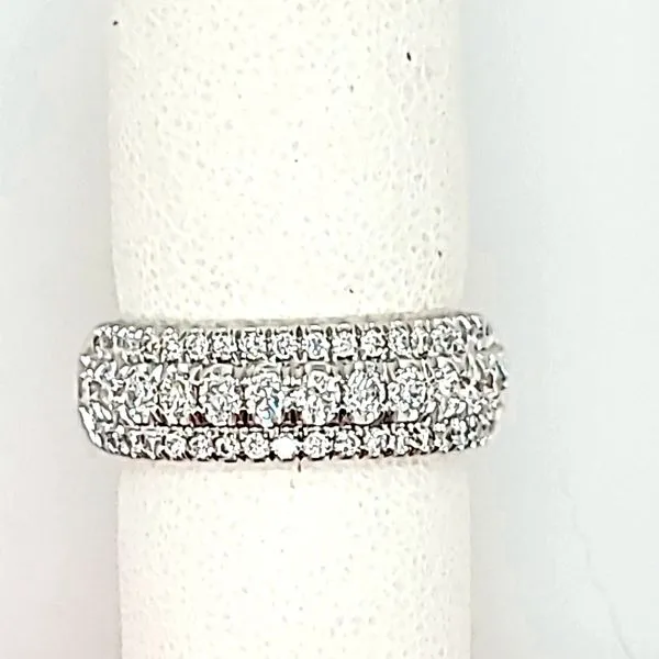 Elegant Brilliance: 14 Karat Triple Row Diamond Band with Fishtail Setting, 0.95 Carat Total Weight, SI1 G-H/ VanScoy Jewelers of Wyomissing Van Scoy Jewelers Wyomissing, PA