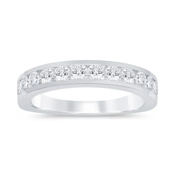 14K White Gold Diamond Channel Set Band - 15 Round Brilliant Cut Natural Diamonds 1/6 CTW/ VanScoy Jewelers of Wyomissing Van Scoy Jewelers Wyomissing, PA