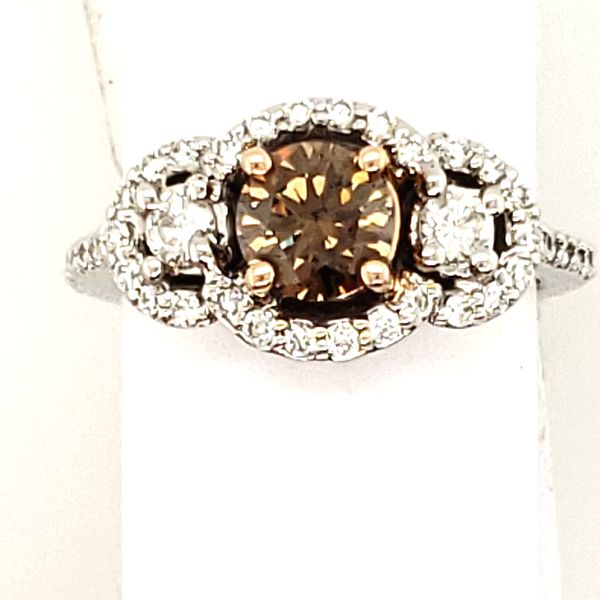 DIAMOND RING | COGNAC DIAMOND | 14 KARAT WHITE GOLD Van Scoy Jewelers Wyomissing, PA
