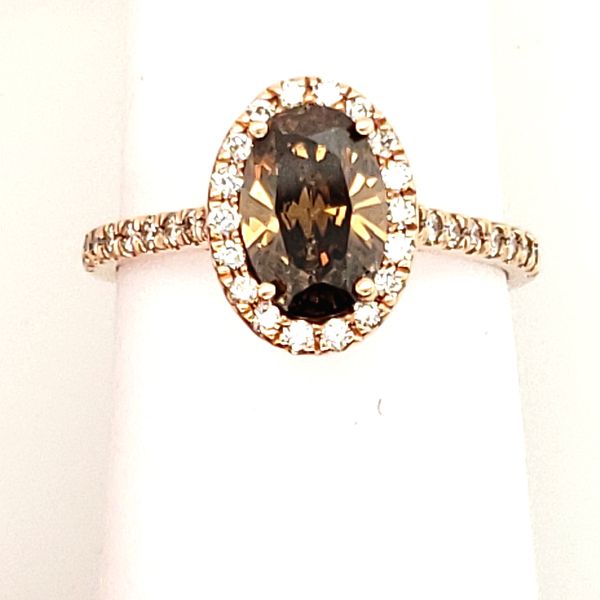 DIAMOND RING | COGNAC DIAMOND | 14 KARAT ROSE GOLD Van Scoy Jewelers Wyomissing, PA