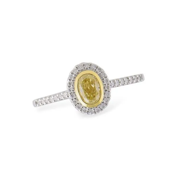 DIAMOND RING | 14 KARAT WHITE GOLD | FANCY YELLOW DIAMOND Van Scoy Jewelers Wyomissing, PA