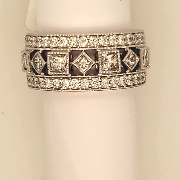 DIAMOND RING | DIAMOND ANNIVERSARY BAND | 14 KARAT WHITE GOLD | 1 1/2 CARAT TOTAL WEIGHT Van Scoy Jewelers Wyomissing, PA