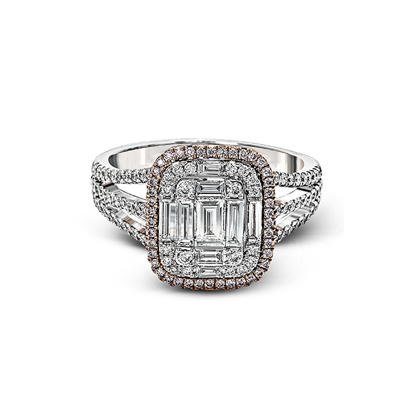 SIMON G | DIAMOND RING | 18 KARAT GOLD | PINK DIAMONDS | BAGUETTE DIAMONDS Van Scoy Jewelers Wyomissing, PA