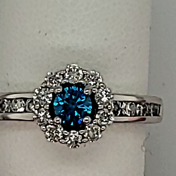 DIAMOND RING | 14 KARAT | ENHANCED BLUE DIAMOND Van Scoy Jewelers Wyomissing, PA