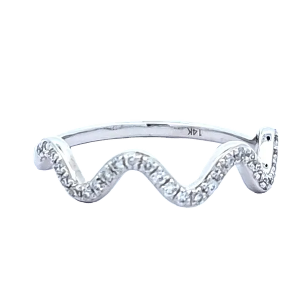Imagine Bridal 14K White Gold Round Diamond Zig Zag Band | 1/6 CTW/ VanScoy Jewelers of Wyomissing Van Scoy Jewelers Wyomissing, PA