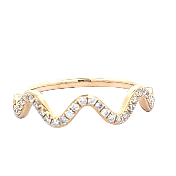 Imagine Bridal 14K Yellow Gold Round Diamond Zig Zag Band | 1/6 CTW/ VanScoy Jewelers of Wyomissing Van Scoy Jewelers Wyomissing, PA
