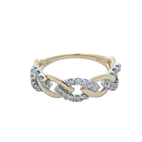 14K Yellow Gold Diamond Link Ring – 0.40 Ct Total Weight Van Scoy Jewelers Wyomissing, PA