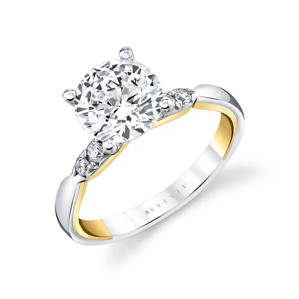 Sylvie 14K Yellow Gold Corinne Semi-Mount Diamond Ring - ...
