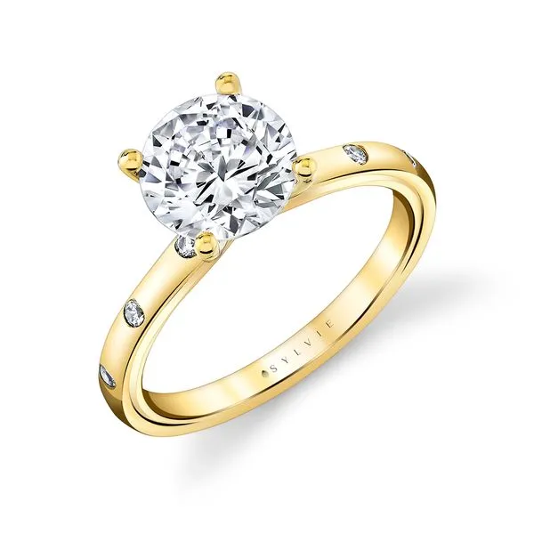 Sylvie 14 Karat Yellow Gold Sedona Diamond Setting with 0...