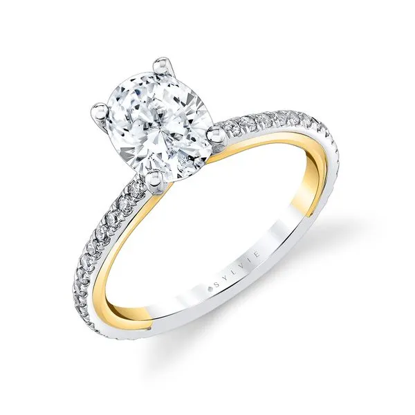 Sylvie Collection 14K White Gold and Yellow Gold Accent R...