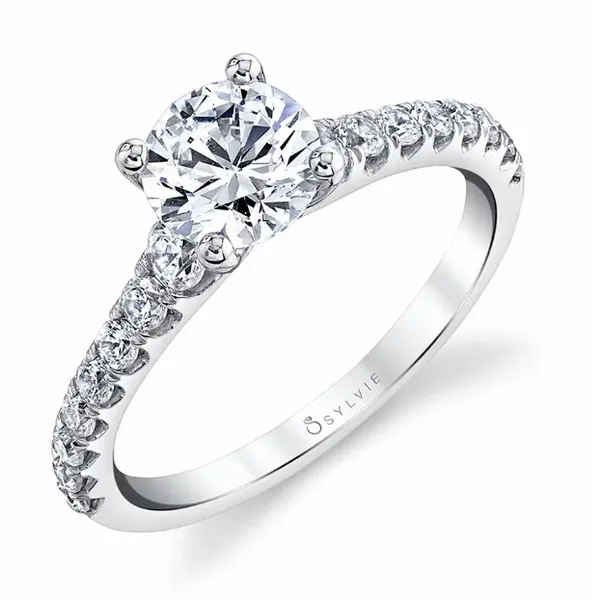 Sylvie Jordane Engagement Ring – 14K White Gold, 0....