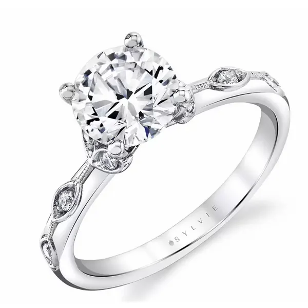 Sylvie Briony Engagement Ring – 14K White Gold Diam...