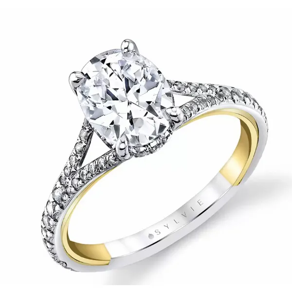 Sylvie Whitney Engagement Ring – Iconelle Two-Tone ...
