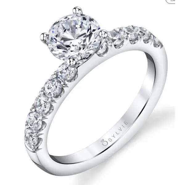 Sylvie Octavie Engagement Ring – 14K White Gold Dia...