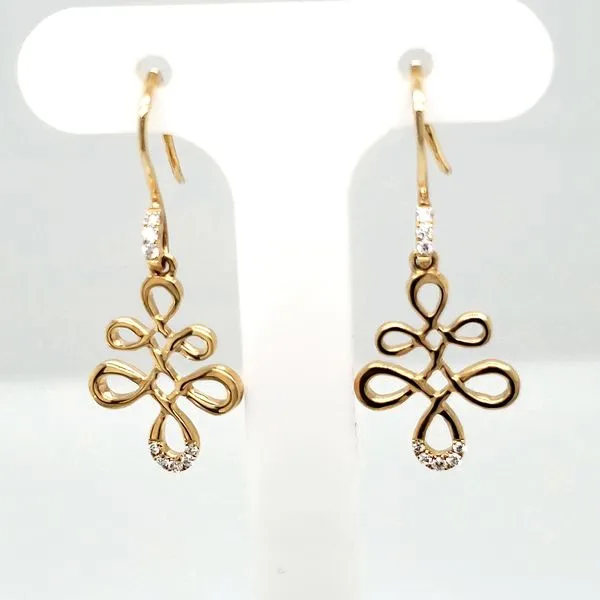 14 Karat yELLOW GOLD DIAMOND EARRINGS Van Scoy Jewelers Wyomissing, PA