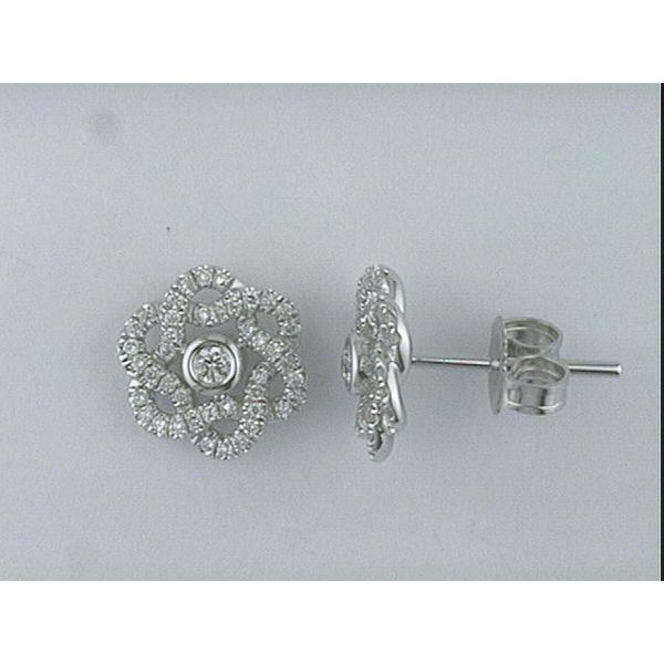 Lady's Cluster Diamond Earrings Image 2 Van Scoy Jewelers Wyomissing, PA